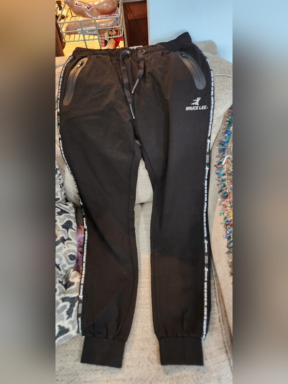 Men’s Bruce Lee Black Jogger Pants